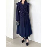 ネイビー | セーラービッグカラーコート | dazzlin