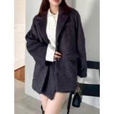 チャコールグレー | シャギーテーラージャケット | dazzlin