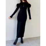 オフショルファードッキングニットワンピース | dazzlin | 詳細画像16 