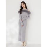 オフショルファードッキングニットワンピース | dazzlin | 詳細画像3 