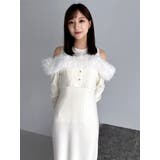 オフショルファードッキングニットワンピース | dazzlin | 詳細画像48 