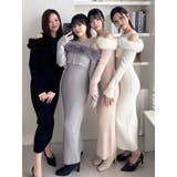 オフショルファードッキングニットワンピース | dazzlin | 詳細画像7 