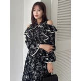 オープンショルダーフラワープリーツワンピース | dazzlin | 詳細画像13 