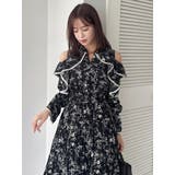 オープンショルダーフラワープリーツワンピース | dazzlin | 詳細画像14 