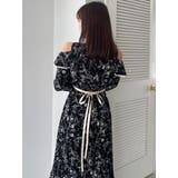 オープンショルダーフラワープリーツワンピース | dazzlin | 詳細画像15 