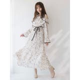 オープンショルダーフラワープリーツワンピース | dazzlin | 詳細画像2 