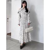 オープンショルダーフラワープリーツワンピース | dazzlin | 詳細画像20 