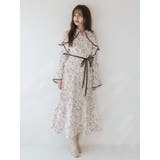 オープンショルダーフラワープリーツワンピース | dazzlin | 詳細画像3 