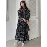 オープンショルダーフラワープリーツワンピース | dazzlin | 詳細画像8 