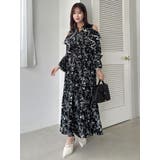 オープンショルダーフラワープリーツワンピース | dazzlin | 詳細画像9 