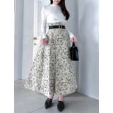 【WEB限定カラーあり】サイドタックベルトフレアスカート | dazzlin | 詳細画像16 