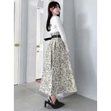 【WEB限定カラーあり】サイドタックベルトフレアスカート | dazzlin | 詳細画像17 