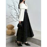 【WEB限定カラーあり】サイドタックベルトフレアスカート | dazzlin | 詳細画像22 