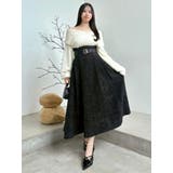 【WEB限定カラーあり】サイドタックベルトフレアスカート | dazzlin | 詳細画像25 