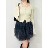 ボリュームフリルチュールミニスカート | dazzlin | 詳細画像12 