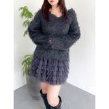 ボリュームフリルチュールミニスカート | dazzlin | 詳細画像15 