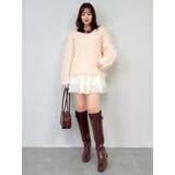 ボリュームフリルチュールミニスカート | dazzlin | 詳細画像28 