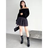 ボリュームフリルチュールミニスカート | dazzlin | 詳細画像34 