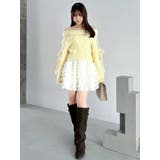 ボリュームフリルチュールミニスカート | dazzlin | 詳細画像4 