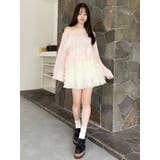 ボリュームフリルチュールミニスカート | dazzlin | 詳細画像8 