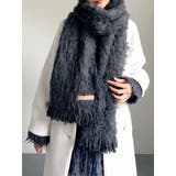 チャコールグレー | リップルカールマフラー | dazzlin