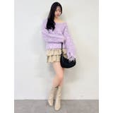 リップルカールⅤネックニット | dazzlin | 詳細画像47