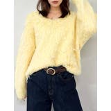 リップルカールⅤネックニット | dazzlin | 詳細画像50