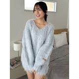 リップルカールニットフーディ | dazzlin | 詳細画像9