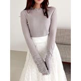 バックオープンスパンコールシアーニットトップス | dazzlin | 詳細画像14 