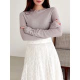 バックオープンスパンコールシアーニットトップス | dazzlin | 詳細画像15 