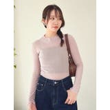 バックオープンスパンコールシアーニットトップス | dazzlin | 詳細画像4 