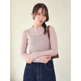 ピンク | バックオープンスパンコールシアーニットトップス | dazzlin