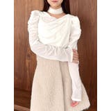 チョーカー付ドレープシアーベロアトップス | dazzlin | 詳細画像1 