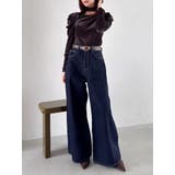 チョーカー付ドレープシアーベロアトップス | dazzlin | 詳細画像2 