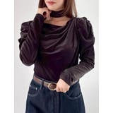 チョーカー付ドレープシアーベロアトップス | dazzlin | 詳細画像20 