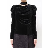 チョーカー付ドレープシアーベロアトップス | dazzlin | 詳細画像24 