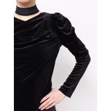 チョーカー付ドレープシアーベロアトップス | dazzlin | 詳細画像28 