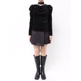 チョーカー付ドレープシアーベロアトップス | dazzlin | 詳細画像32 