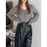 チャコールグレー | ルミナスカラーショートカーディガン | dazzlin