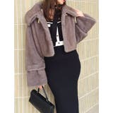 チャコールグレー | 【20周年記念復刻！】ビットショートミンクライクファーコート | dazzlin