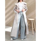 ビッグカラーフリルスリーブトレンチコート | dazzlin | 詳細画像12 