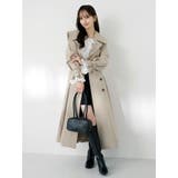 ビッグカラーフリルスリーブトレンチコート | dazzlin | 詳細画像2 