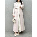 ベビーピンク | バックプリーツトレンチコート | dazzlin