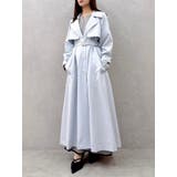 ブルー | バックプリーツトレンチコート | dazzlin