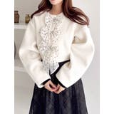 オフホワイト | トリプルリボンショートブルゾン | dazzlin