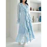 ブルー | レースガウンワンピース | dazzlin