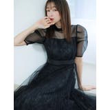 【藤井サチコラボ】チュールレイヤードレースドレス | dazzlin | 詳細画像2 