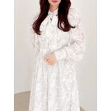 ヘアリーフラワーシフォンワンピース | dazzlin | 詳細画像23 