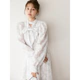 ヘアリーフラワーシフォンワンピース | dazzlin | 詳細画像3 