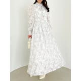 ヘアリーフラワーシフォンワンピース | dazzlin | 詳細画像32 